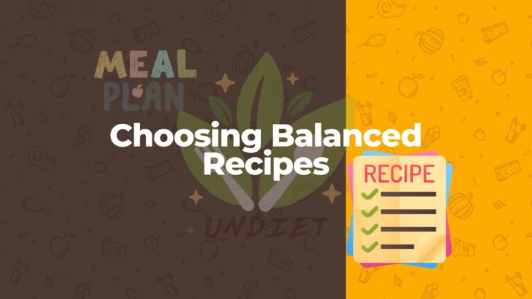 Choosing Balanced Recipes